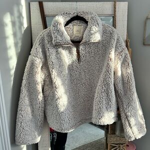 J. Crew Cream Sherpa Pullover
